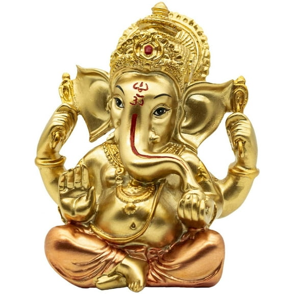5.5" H Ganesha Statue Hindu God Lord Ganesh Sculpture for Home Office Altar Mandir Pooja Decoration India Temple Puja Items Murti Diwali Gifts