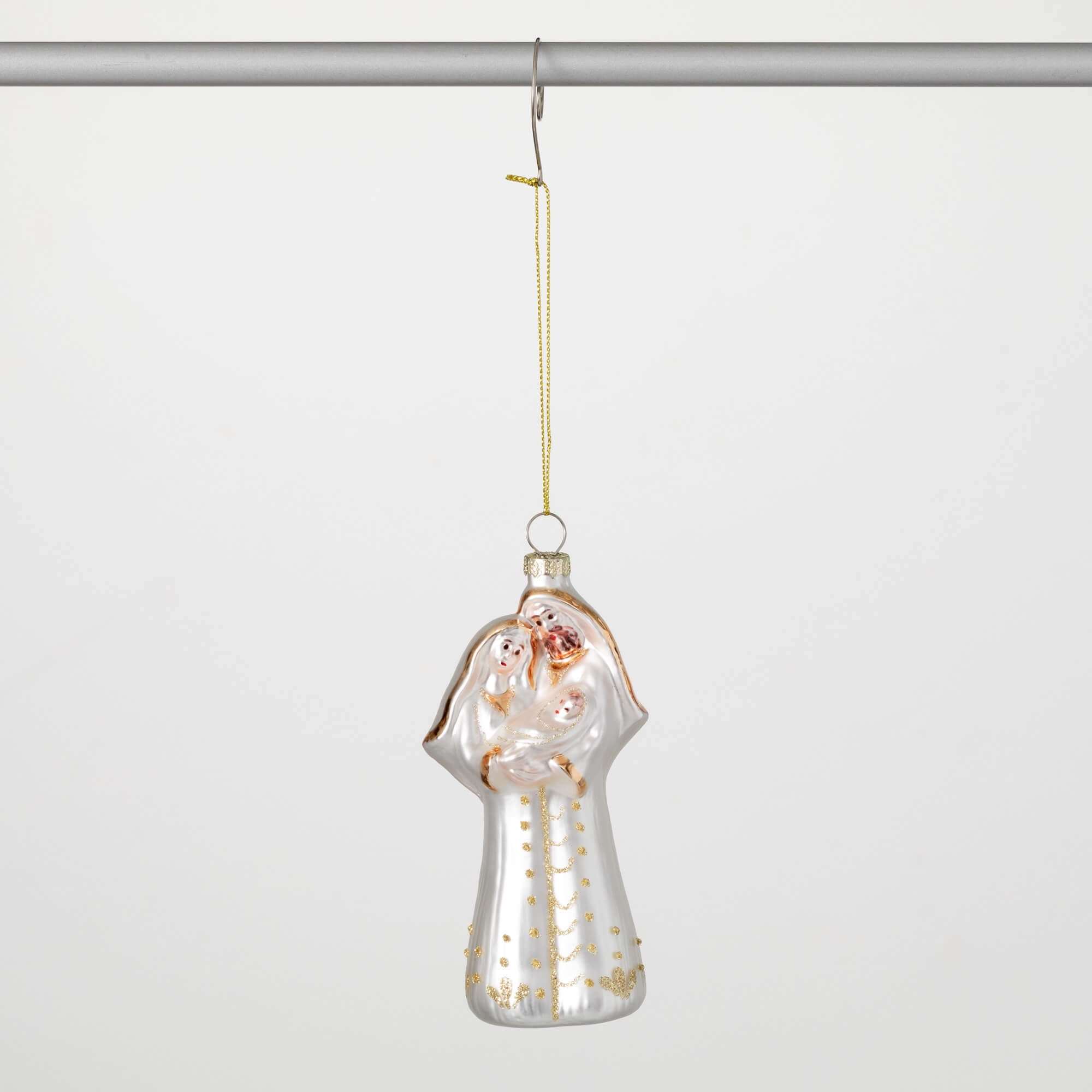 5.5"H Sullivans Iridescent Nativity Christmas Ornament, Silver