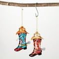 thumbnail image 1 of 5.5"H Sullivans Whimsical Boot Ornaments - Set of 2, Multicolored Christmas Ornaments, 1 of 3