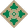 thumbnail image 1 of 5.5 Inch Army 4th Infantry Division Patch Vinyl Transfer Decal, 1 of 1
