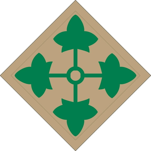 5.5 Inch Army 4th Infantry Division Patch Vinyl Transfer Decal