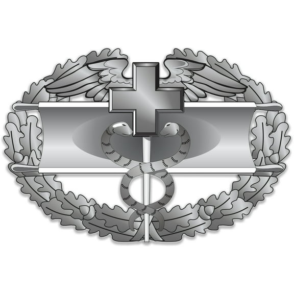 5.5 Inch Army Combat Medical First Award Badge Vinyl Transfer Decal