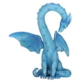 thumbnail image 1 of 5.5 Inch Blue Love Dragon Colorful Decoration Statue Figurine, 1 of 1