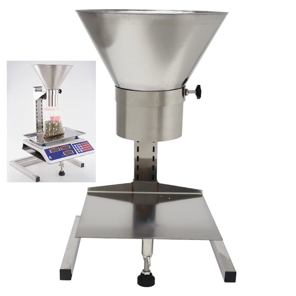 5.5 Inch Feeding Hopper Commercial Filling Package Funnel with Support Stand for Powder Paste Liquid Granule