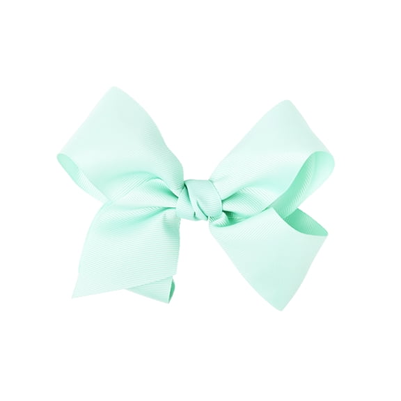 5.5 Inch Grosgrain Hair Bow Clip For Woman And Girls (Light Aqua)