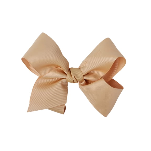5.5 Inch Grosgrain Hair Bow Clip For Woman And Girls (Taupe)