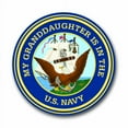 thumbnail image 1 of 5.5 Inch MY GRANDDAUGHTER IS IN THE NAVY VINYL TRANSFER DECAL, 1 of 1
