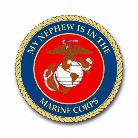 5.5 Inch MY NEPHEW IS IN THE MARINES VINYL TRANSFER DECAL