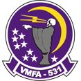 thumbnail image 1 of 5.5 Inch Marine Corps VMFA 531 Grey Ghosts Decal, 1 of 1