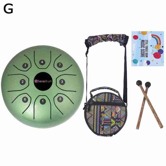 5.5 Inch Mini 8-tone Steel Tongue Drum C Key Percussion Instrument Hand Pan