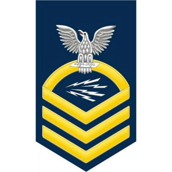 5.5 Inch Navy Chief Gold E-7 Radioman RM Decal Sticker