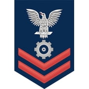 5.5 Inch Navy Red E-5 Engineman EN Decal Sticker