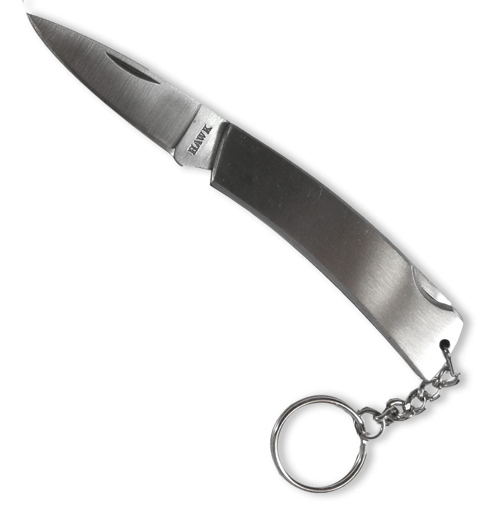 5.5 Inch Polished Stainless Steel Pocket Knife On Key Chain 