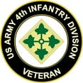 thumbnail image 1 of 5.5 Inch U.S. Army 4th Infantry Division Veteran Sticker Decal, 1 of 1