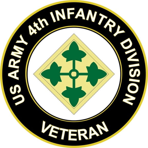 5.5 Inch U.S. Army 4th Infantry Division Veteran Sticker Decal