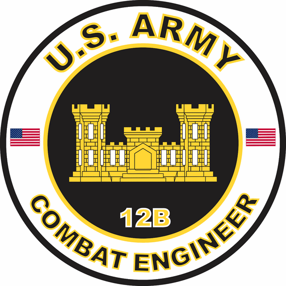 5.5 Inch U.S. Army MOS 12B Combat Engineer