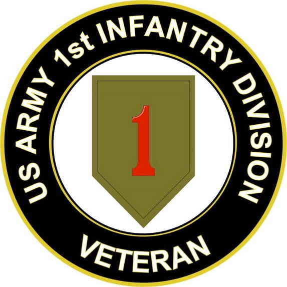 5.5 Inch U.S. Army Veteran 1st Infantry Division Sticker Decal ...