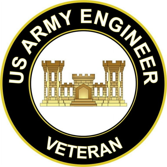 5.5 Inch U.S. Army Veteran Army Engineer Sticker Decal