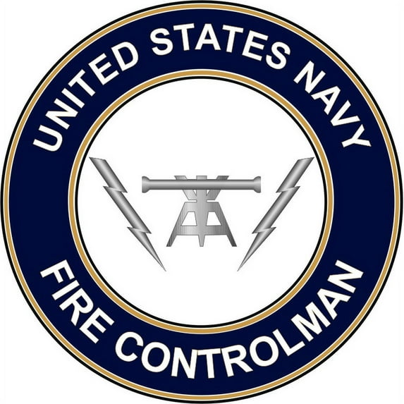 5.5 Inch U.S. Navy Fire Controlman Round FC decal