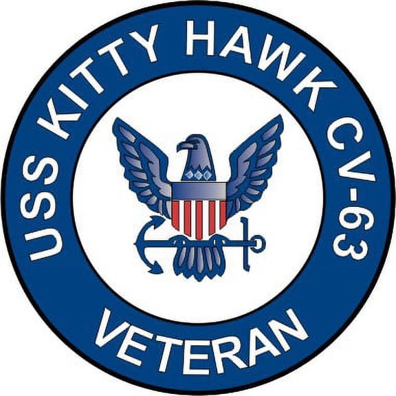 5.5 Inch USS Kitty Hawk CV-63 Veteran Decal Sticker
