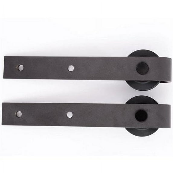 5.5" Interior Sliding Barn Door Kit Hardware Set - Black Steel