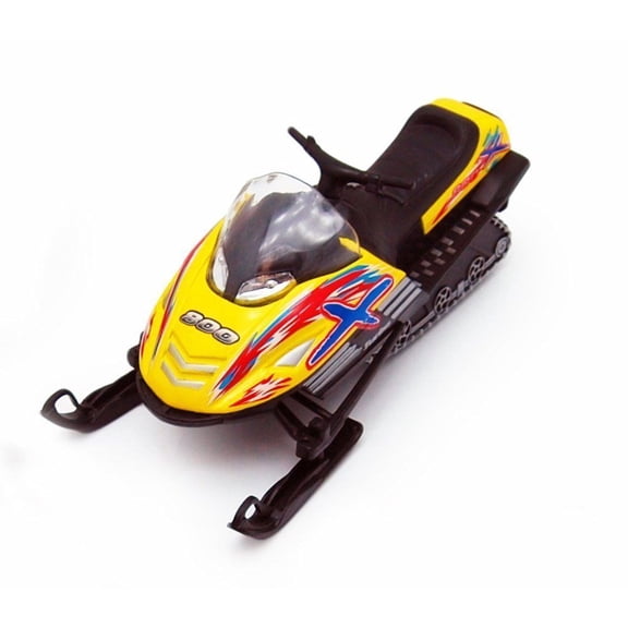 5.5" Kinsfun Snow Turbo Diecast Model Toy Pull Back Action Yellow