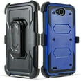thumbnail image 1 of For 5.5" LG XPower2 Combo Holster Belt Clip Kickstand Dual Layer Protective Case Raised Bevel Design Enhance Camera and Screen Protection Shockproof Heavy Duty Impact Bumper Phone Case [Blue], 1 of 4