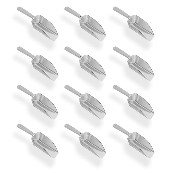 5.5" Mini Acrylic Plastic Kitchen Scoops for Weddings, Candy Dessert Buffet, Ice Cream, Protein Powders, Coffee, Tea (Clear)