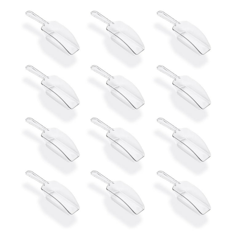 Super Z Outlet 5.5 Mini Clear Acrylic Plastic Kitchen Scoops for Weddings Candy Dessert Buffet Ice Cream Protein Powders Coffee