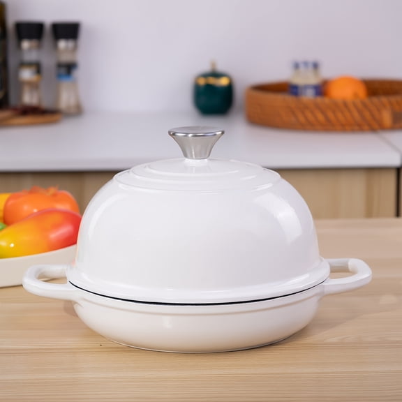 5.5 Quarts Multi Functional Enamel Cast Iron Dutch Pot with Lid | Non Stick, Round Casserole Shape, Essential for Homemade Bread, Easy to Clean, Beautiful and Practical Gift
