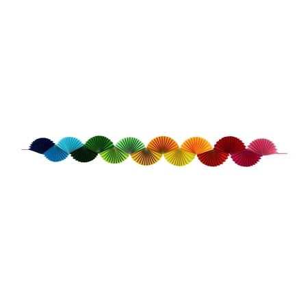 Multi-Color Paper Fan Party Banner, 5.5', by Way To Celebrate