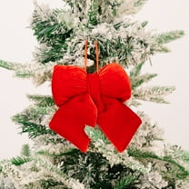 5.5" Red Velvet Large Christmas Bow Decorations, Christmas Tree Topper Bows Decoration, for Home Wreaths Stairs Railing Holiday Wedding Xmas Indoor Outdoor Ornaments.