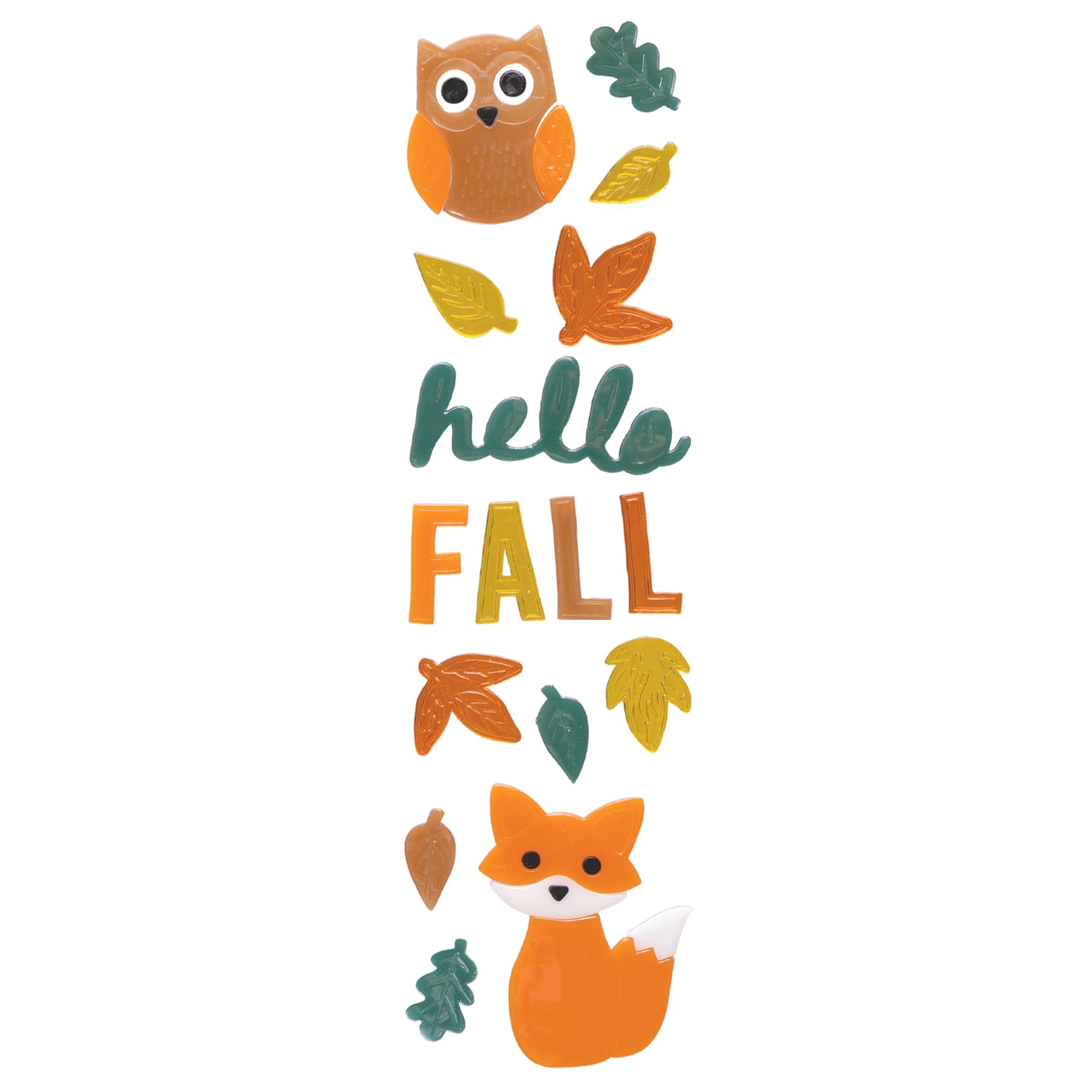 Hello Fall Gel Clings, Multicolor, 5.5" x 21", Fall by Way To Celebrate