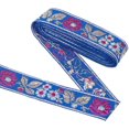 thumbnail image 1 of 5.5 Yard Vintage Jacquard Ribbon Trim 1.3 inch Royal Blue Floral with Leaves Embroidery Jacquard Trim for Sewing Vintage Woven Trim Embroidered Ribbon Craft Accessories DIY Fabric, 1 of 9