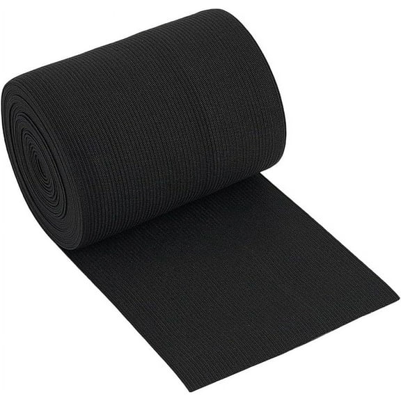 5.5 Yards 4" Wide Black Flat Elastic Band Heavy Stretch Elastic Band for DIY Making