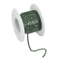 thumbnail image 1 of Uxcell 1 Roll Crystal Rhinestone Chain Sew on Metal Close Claw Chain Trim for DIY Dark Green 2mm, 1 of 7