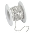 thumbnail image 1 of Uxcell 1 Roll Crystal Rhinestone Chain Sew on Metal Close Claw Chain Trim for DIY White 3mm, 1 of 7