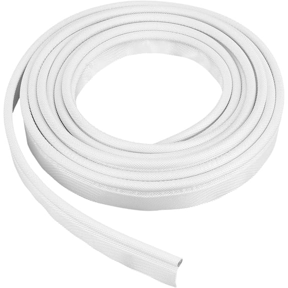 5.5 Yards White Awning Rail Piping 8mm Double Flap Awning Tent Piping Insert with Solid PVC Core for Rv Tarps Camping Tent Accessories