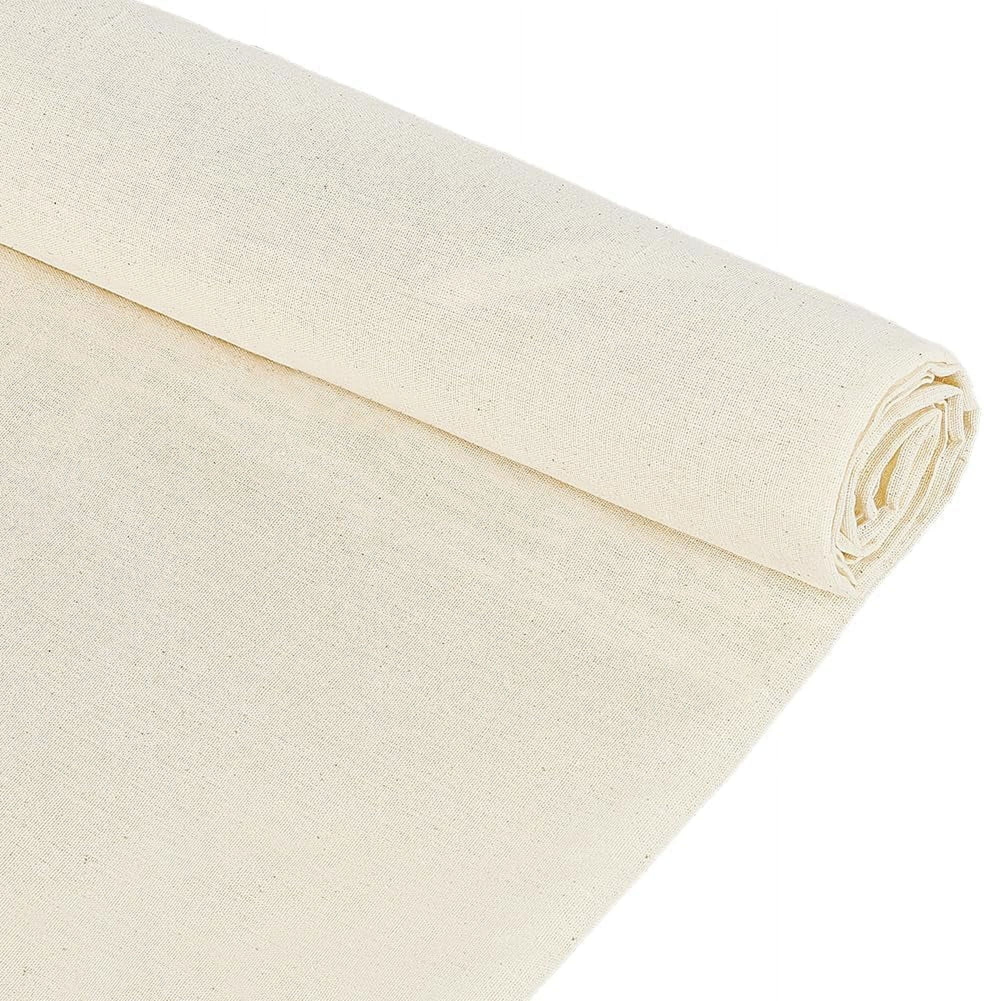 5.5 Yards x 63" Cotton Muslin Fabric Floral White Sewing Cotton Fabric by The Yard Natural 100% Cotton Fabric for Sewing Embroidery Decor DIY Projects Clothing Accessories DIY