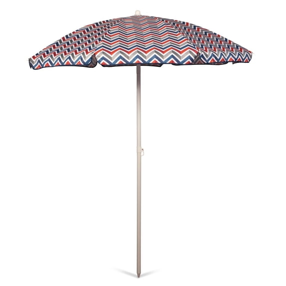 Oniva 5.5 Ft Portable Beach Umbrella with UPF 50 plus Sun Protection and Tilt Pole, Vibe Collection