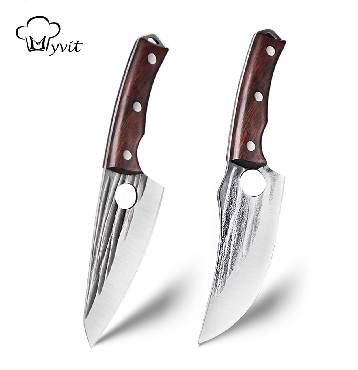 5.5 inch Full Tang Butcher Knife 2Pack Set High Carbon Steel