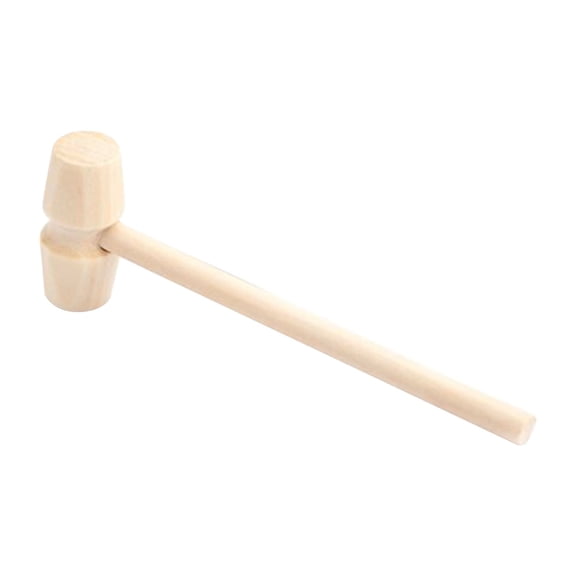 5.5 inch Mini Solid Wooden Hammer, Crab Mallets Seafood Shellfish Hammer, Pounding Toy for Breakable Heart Cracking Seafood Chocolate, Damage Free Installation Hammer For DIY Handicrafts