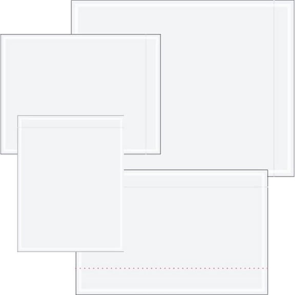 5 .5 x 10 in. 2 Mil Poly Clear Face Document Envelopes