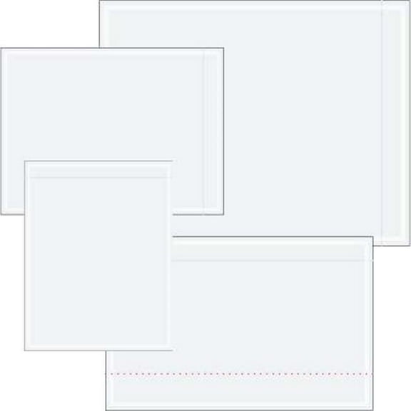 5 .5 x 4 .5 in. 2 Mil Poly Clear Face Document Envelopes