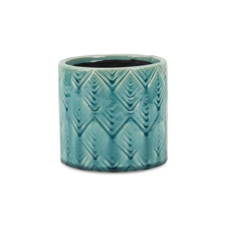 5.5 x 5.25 in. Arzati Pot, Turquoise
