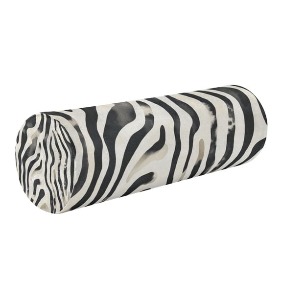 5.5"x17" Cylinder Pillow for Comfort Core Neck & Cervical Pillows Perfect for Neck, Back, Leg Support Black and White Shapes Pattern