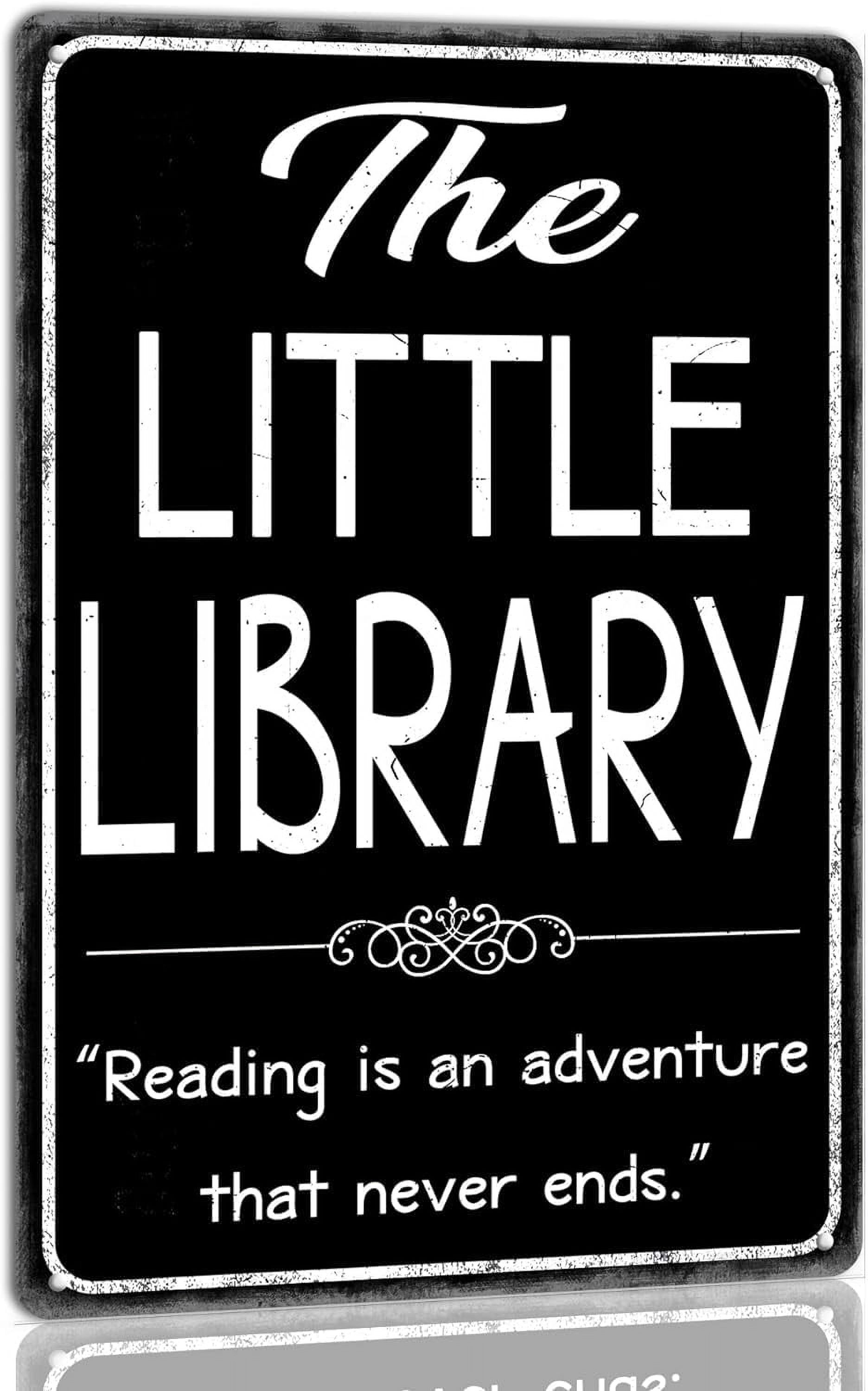 Library Sign Retro 5.5