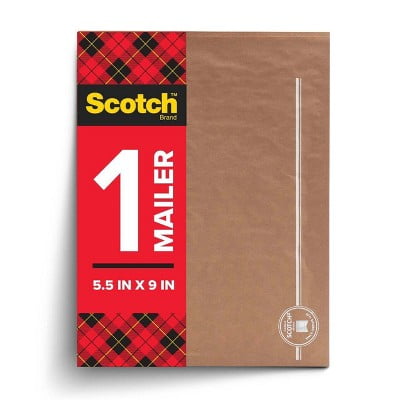 5.5"x9"Curbside Recyclable Mailer Size 0 Brown: Self-Adhesive Padded Shipping Envelopes, Single Pack