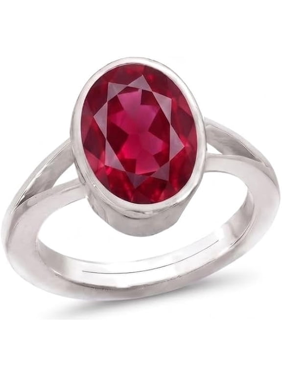 5.50 Ct Natural Ruby (Manik) Gemstone Adjustable Ring for Men And Women Panchdhatu Gold Plated Birthstone Jewelry