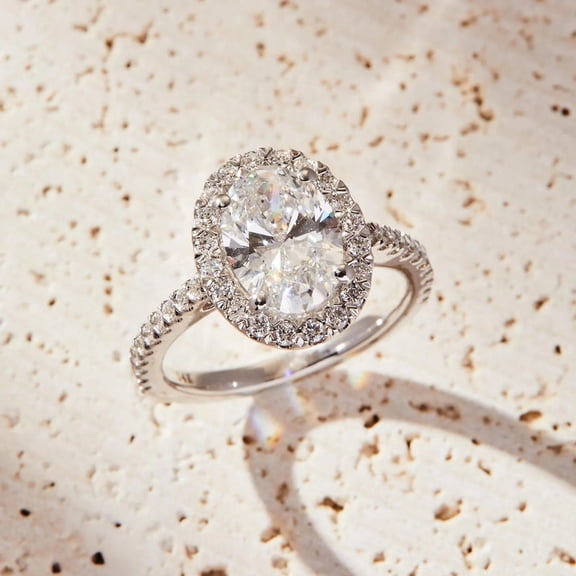 5.50 Ct Oval Cut Beautiful Halo IGI Certified Lab Grown Diamond Wedding Ring for Ladies Solid 10k White Gold Size 7 by Diamond-Capitals